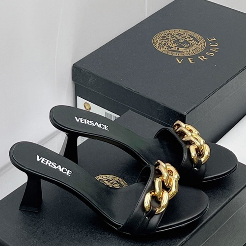 Versace Chain Mid-Heel Sandals— Heel height：70mm - PerfectKickZ