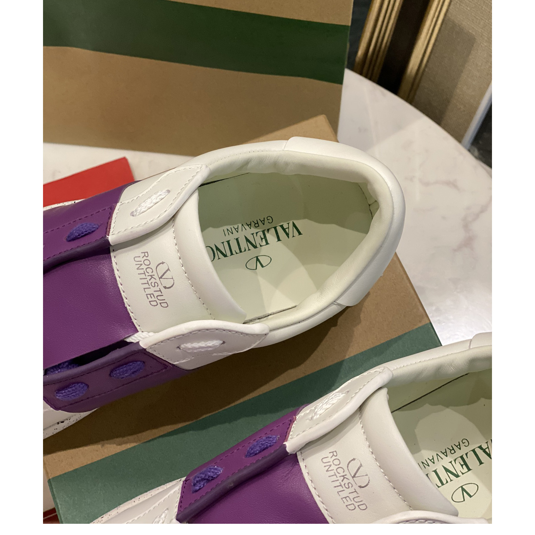 Valenti Open For A Change Sneaker In Bio-Based Material In White/Sunset Purple - PerfectKickZ