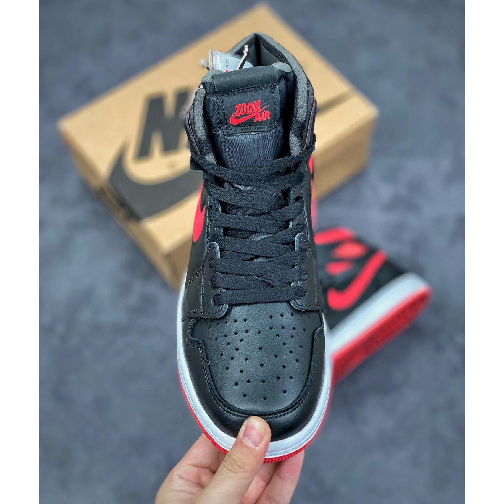 Nike Air Jordan 1 Zoom Air Cmft ''Bred'' Sneaker  CT0979-006 - 