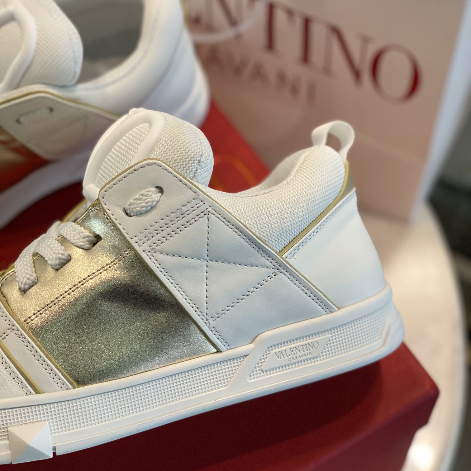 Valenti Open Skate Calfskin And Fabric Sneaker  - PerfectKickZ