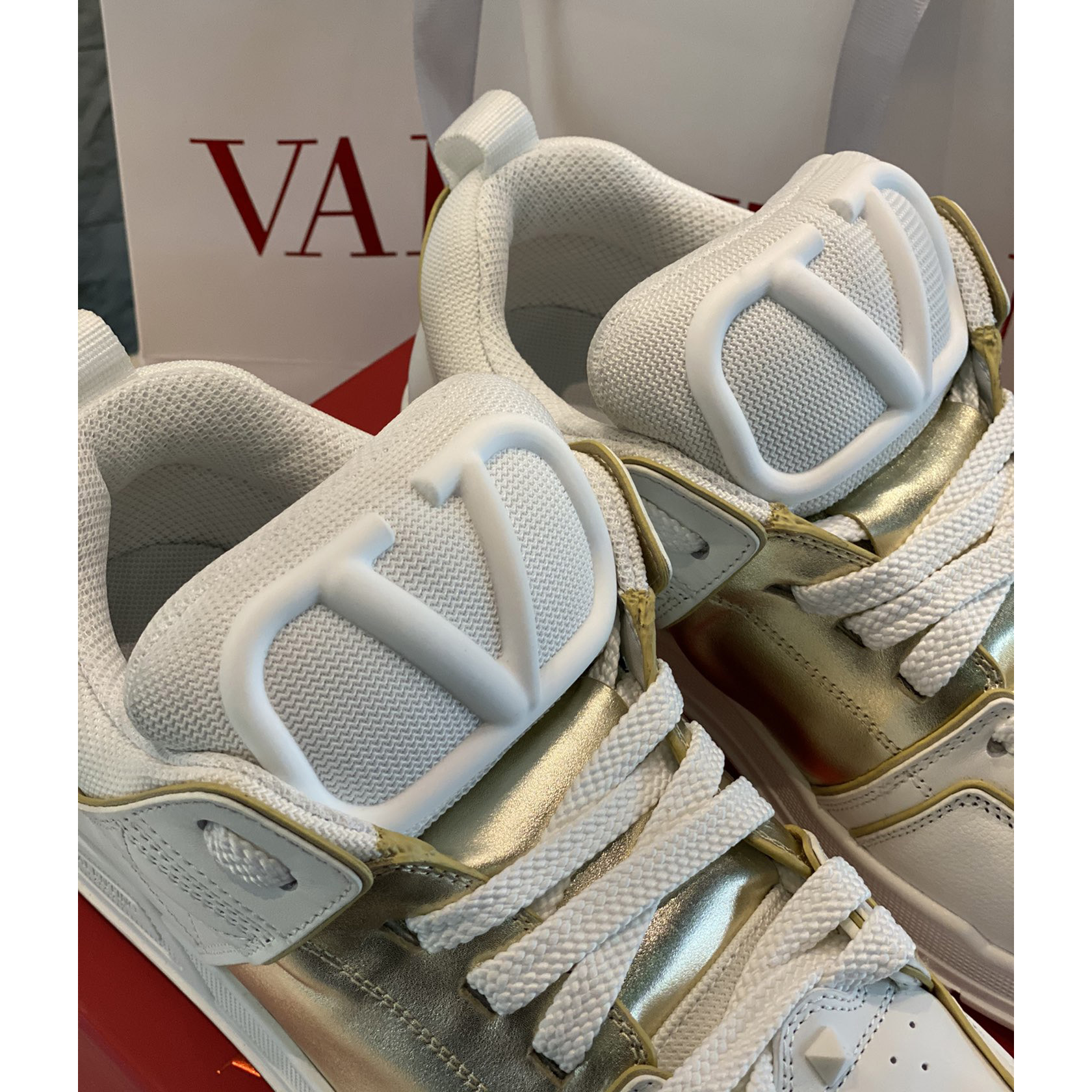 Valenti Open Skate Calfskin And Fabric Sneaker  - PerfectKickZ