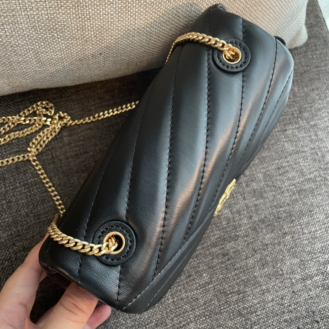 ToryBurch Kira Chevron Convertible Shoulder Bag(18-12.5-5.5cm)  TB316M - PerfectKickZ