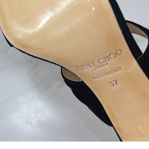 Jimmy Choo Black Suede Sandals With Pearls And Crystals - PerfectKickZ