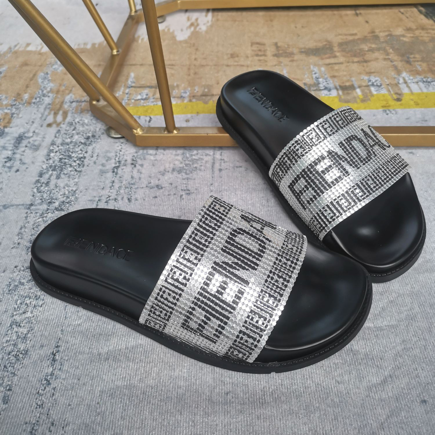Versace x Fendi Fendace Logo Sandals  - PerfectKickZ
