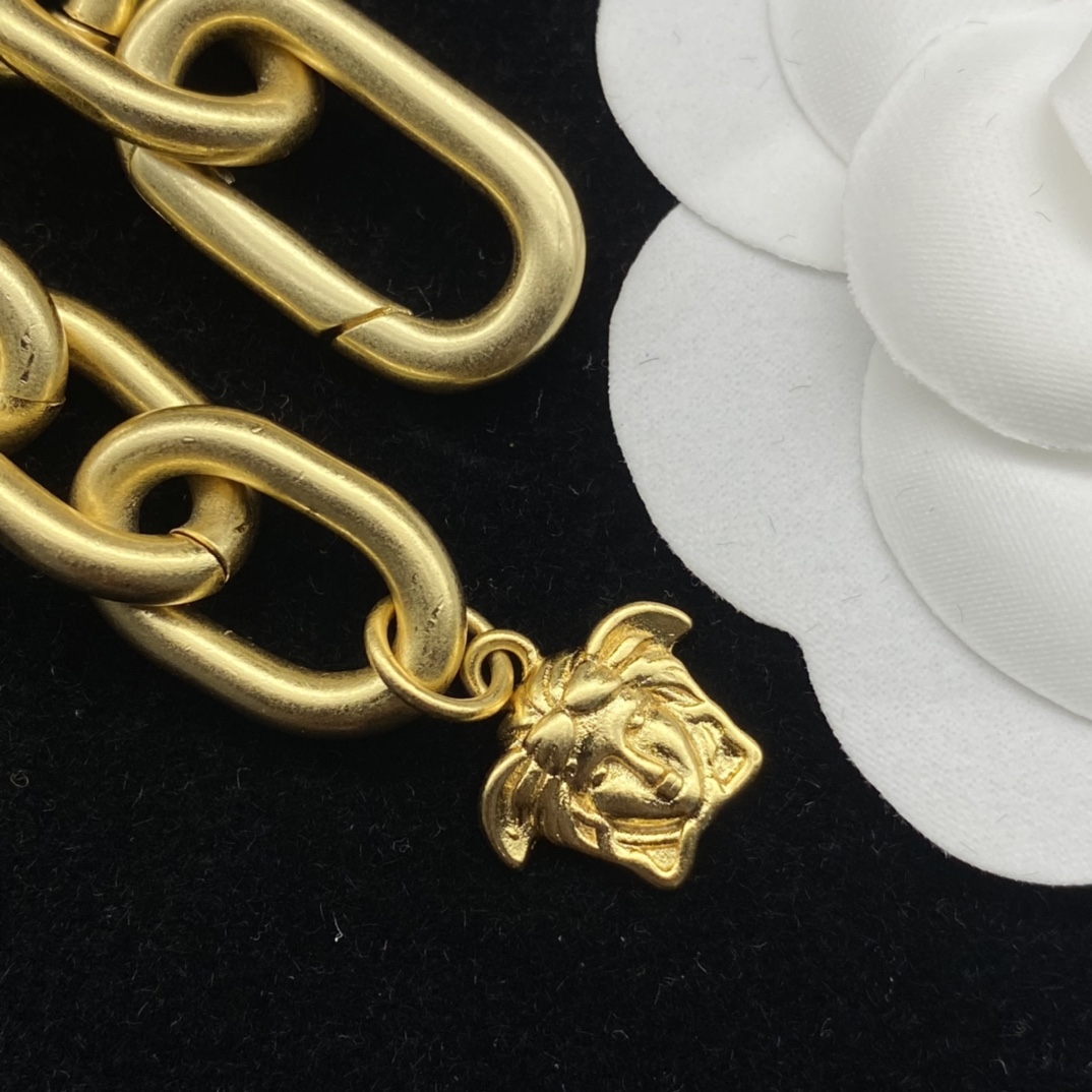 Versace  La Medusa Rhinestone Necklace - PerfectKickZ
