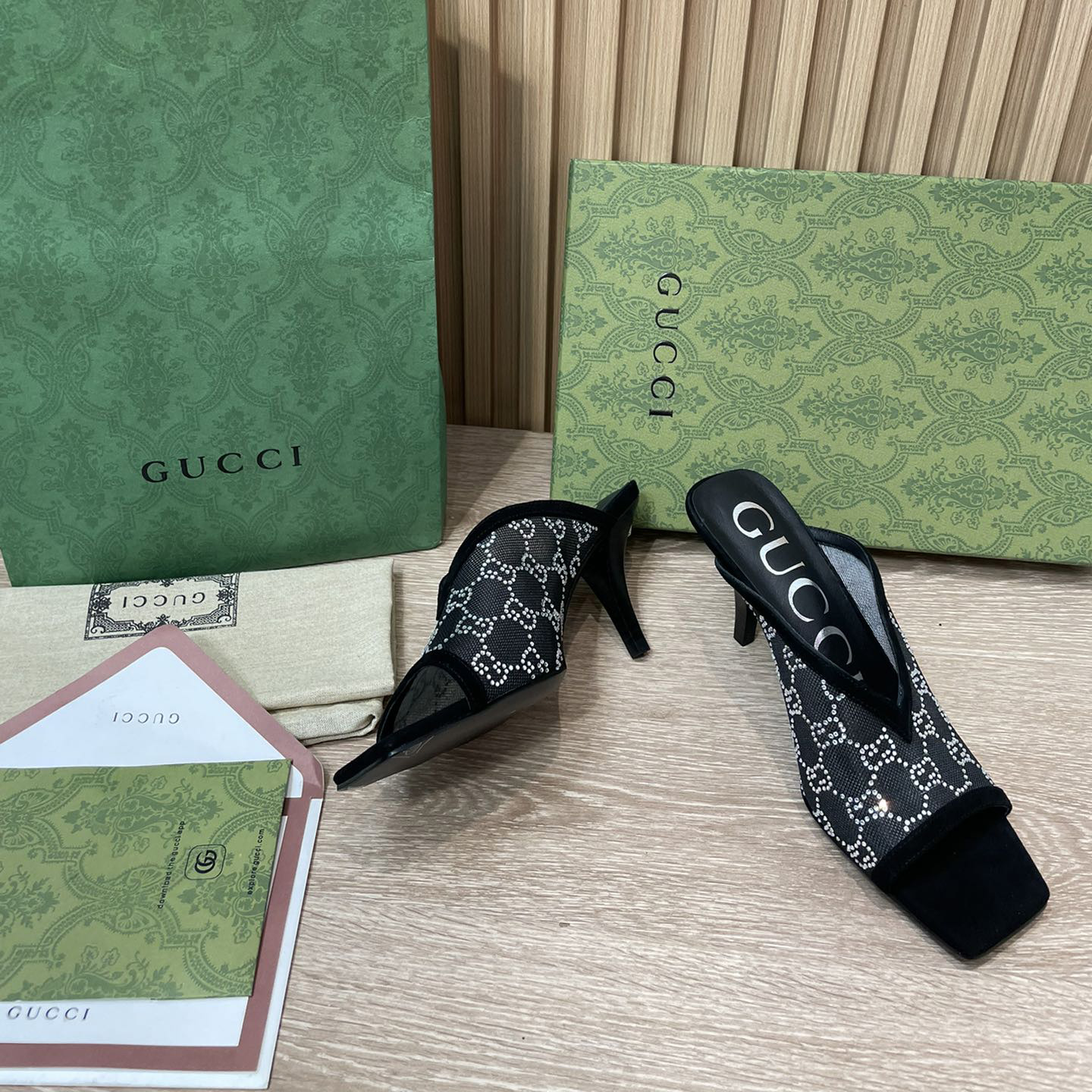 Gucci Women's GG Sandal With Heel Height Of 7.5cm - PerfectKickZ