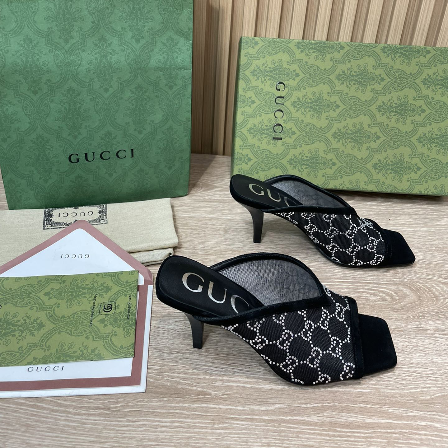 Gucci Women's GG Sandal With Heel Height Of 7.5cm - PerfectKickZ