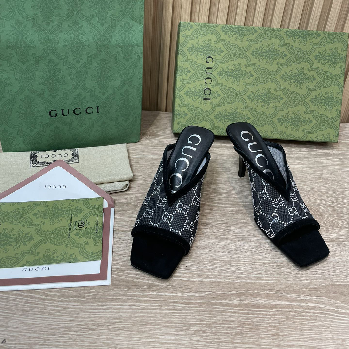 Gucci Women's GG Sandal With Heel Height Of 7.5cm - PerfectKickZ