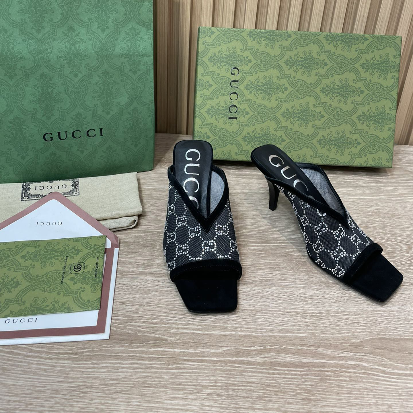 Gucci Women's GG Sandal With Heel Height Of 7.5cm - PerfectKickZ