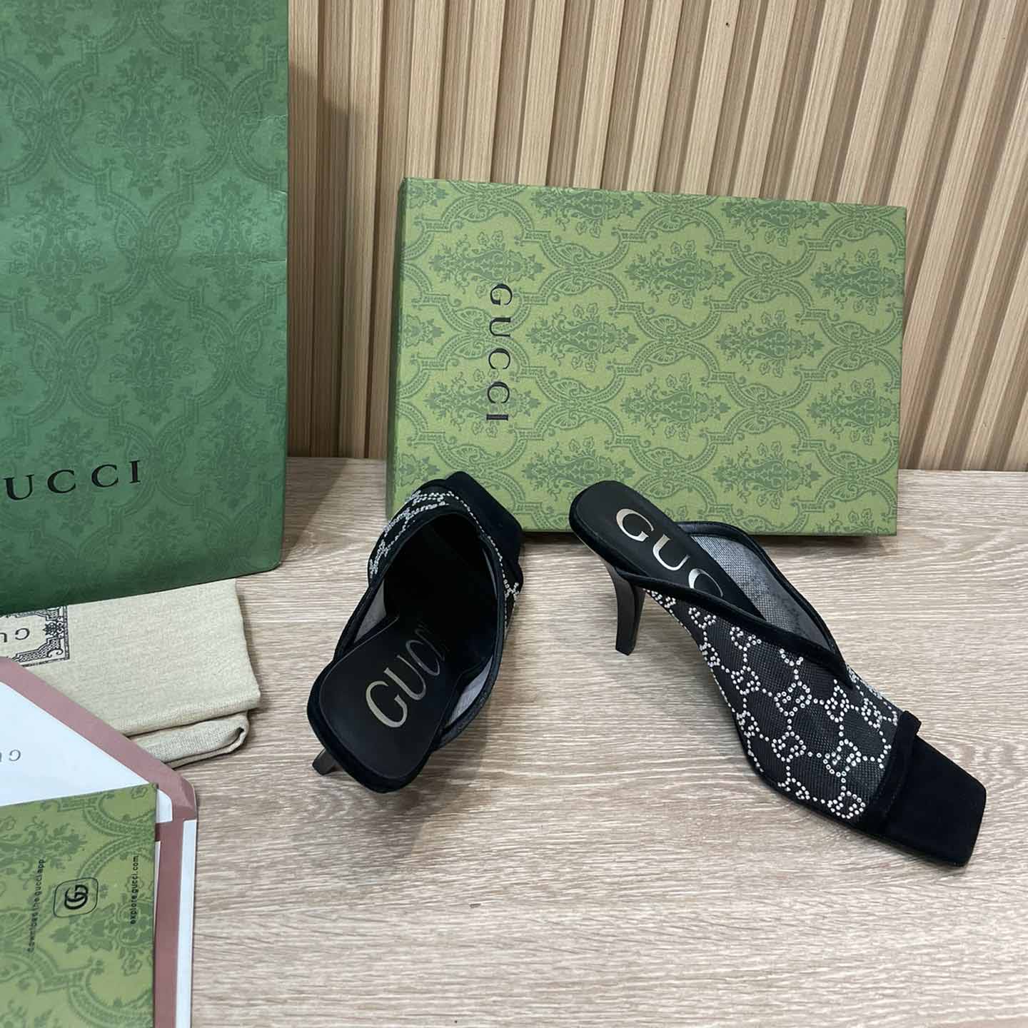 Gucci Women's GG Sandal With Heel Height Of 7.5cm - PerfectKickZ