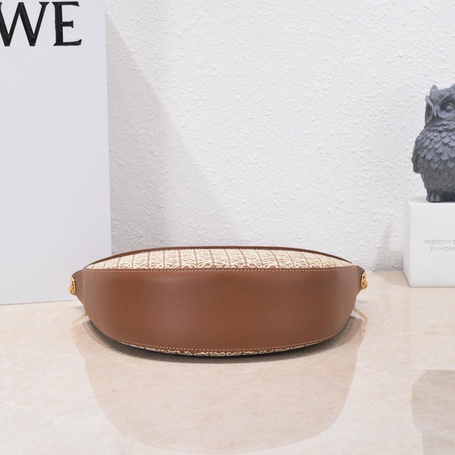 Loewe Luna Bag In Anagram Jacquard And Classic Calfskin(29.5-27-8cm) - PerfectKickZ