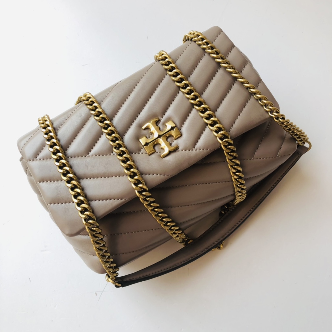 ToryBurch Kira Chevron Convertible Shoulder Bag(22.5-15-8cm)  TB316S90452 - PerfectKickZ