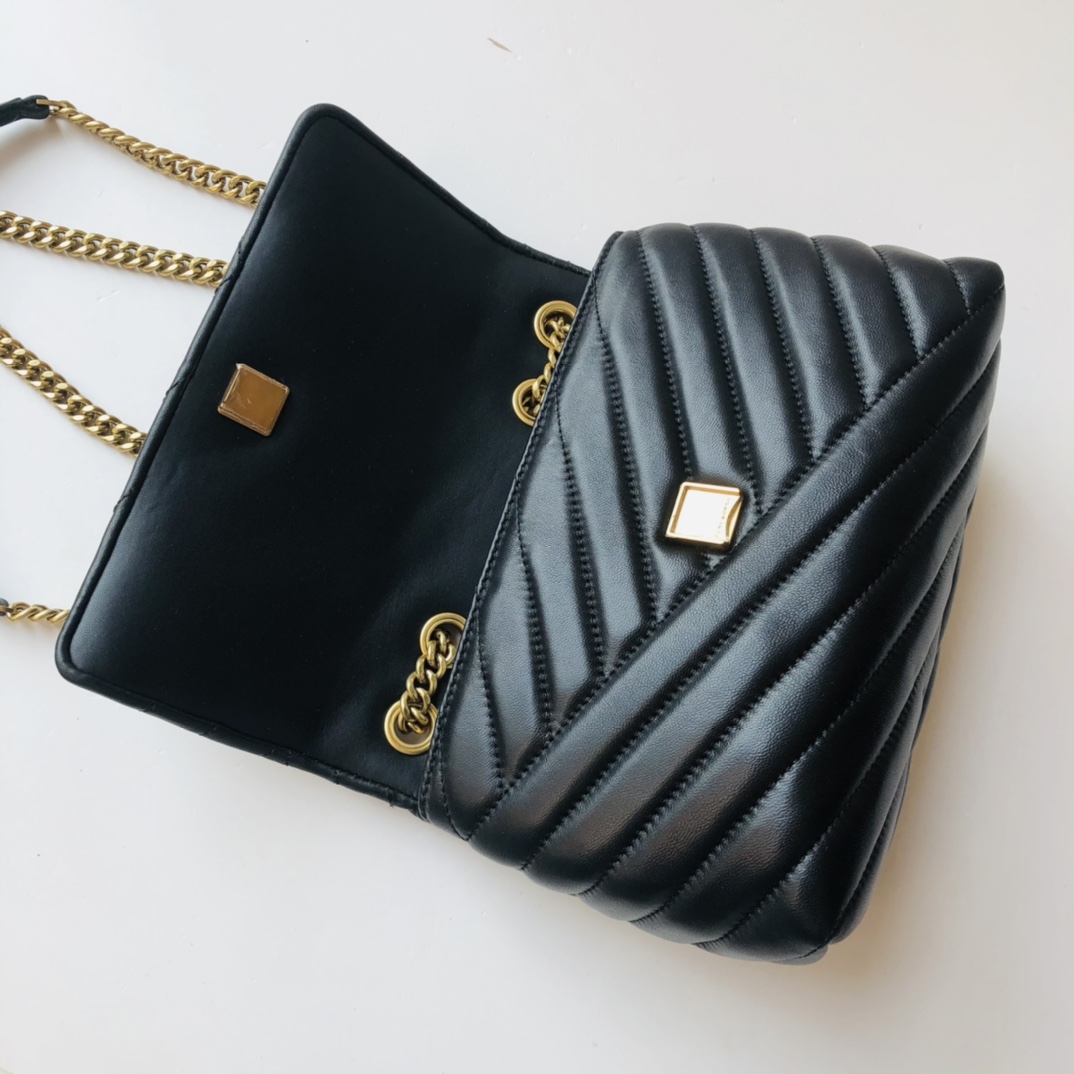 ToryBurch Kira Chevron Convertible Shoulder Bag(22.5-15-8cm)  TB316S90452 - PerfectKickZ