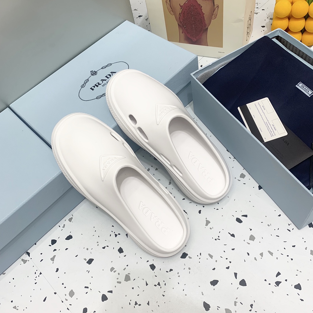 Prada Foam Rubber Mules - PerfectKickZ