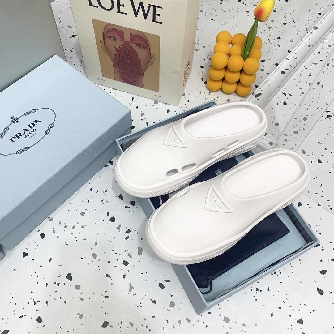 Prada Foam Rubber Mules - PerfectKickZ