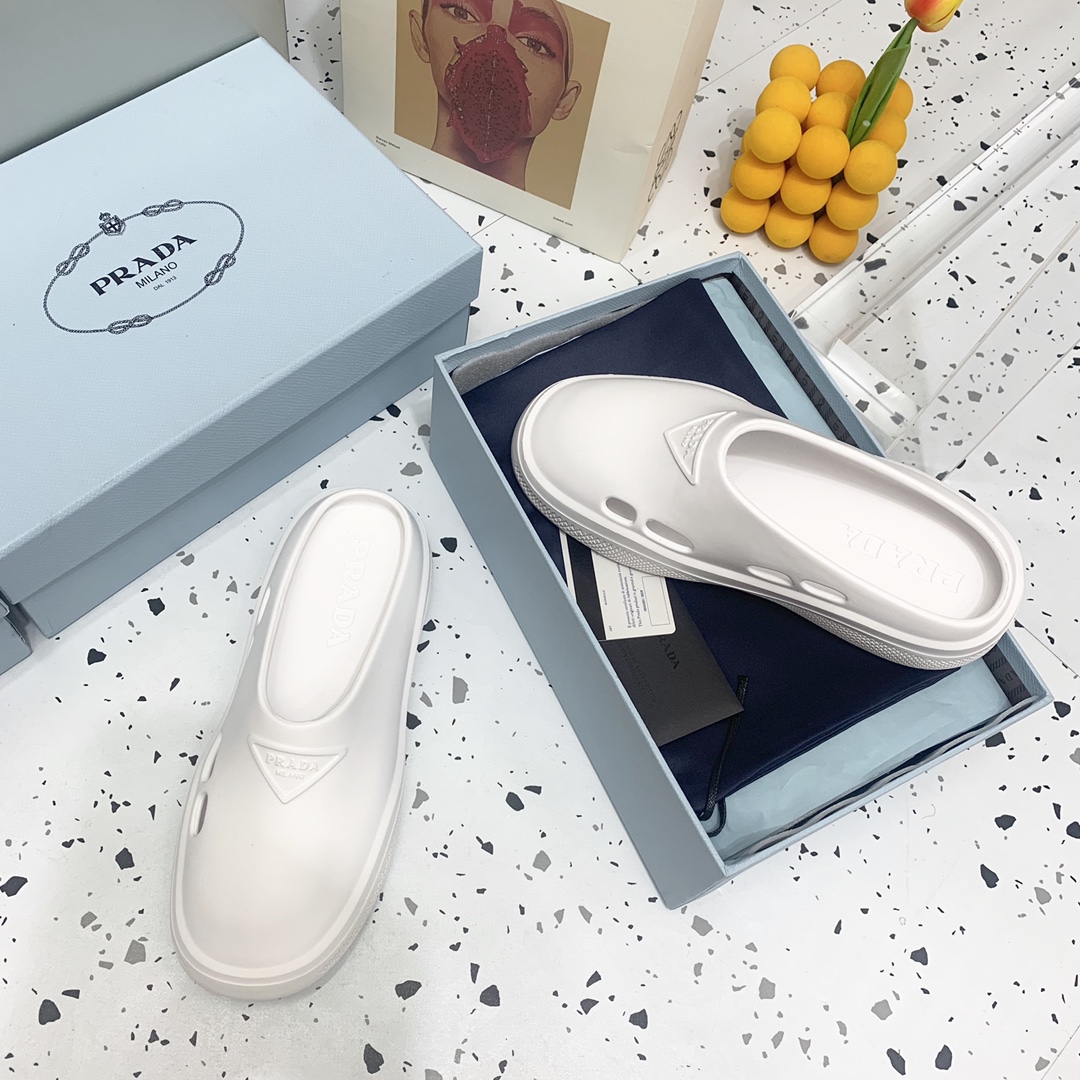 Prada Foam Rubber Mules - PerfectKickZ