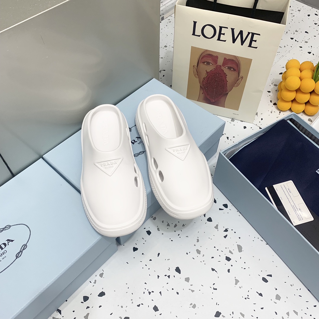 Prada Foam Rubber Mules - PerfectKickZ
