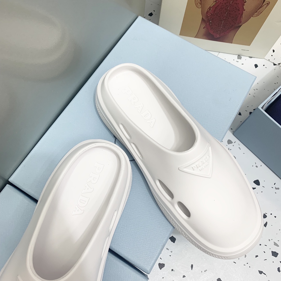 Prada Foam Rubber Mules - PerfectKickZ