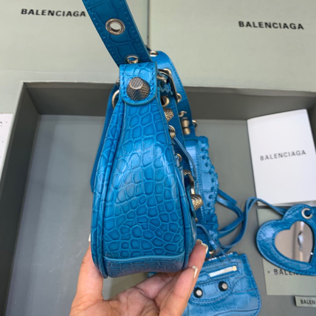 Balenciaga Le Cagole XS Shoulder Bag In Blue(26-12-6cm) - PerfectKickZ