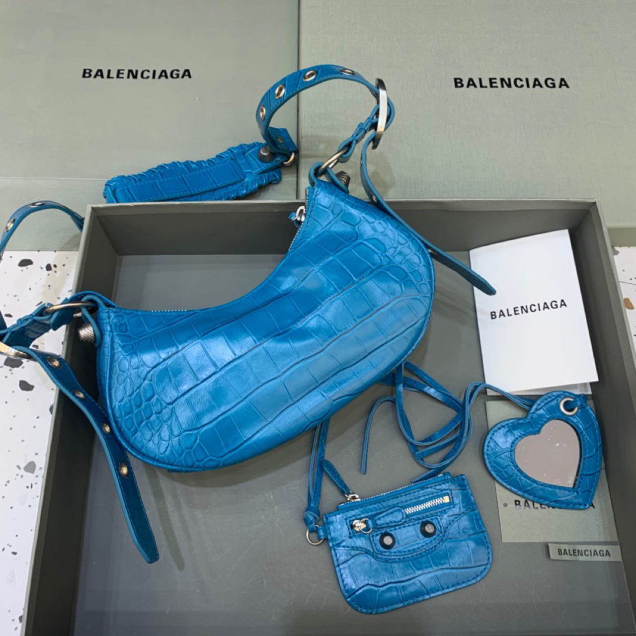 Balenciaga Le Cagole XS Shoulder Bag In Blue(26-12-6cm) - PerfectKickZ