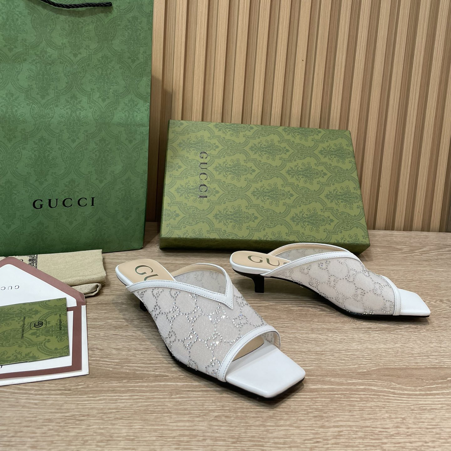 Gucci Women's GG Sandal With Heel Height Of 3.5cm - PerfectKickZ