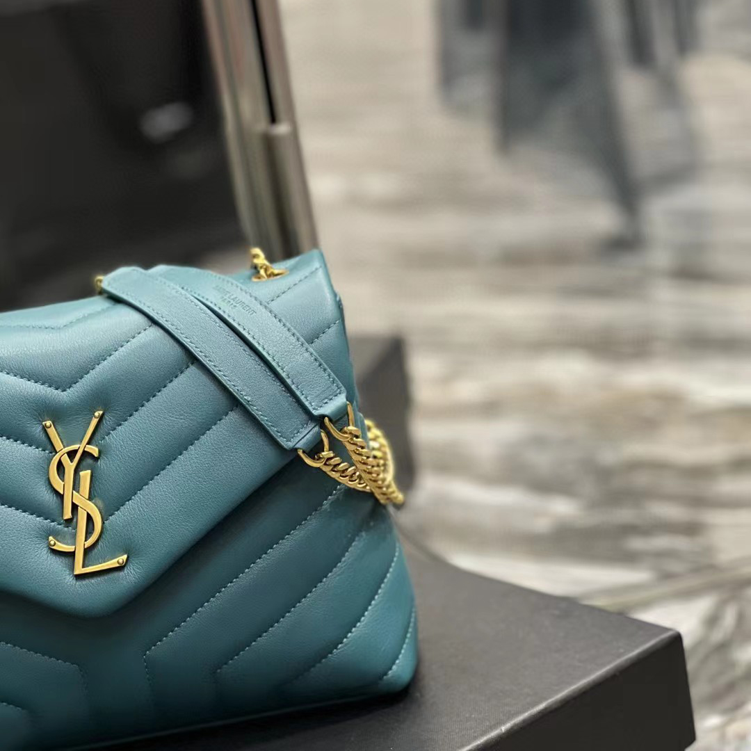 Saint Laurent Loulou Small Chain Bag In Matelasse ''Y'' Leather(23-17-9cm) - PerfectKickZ