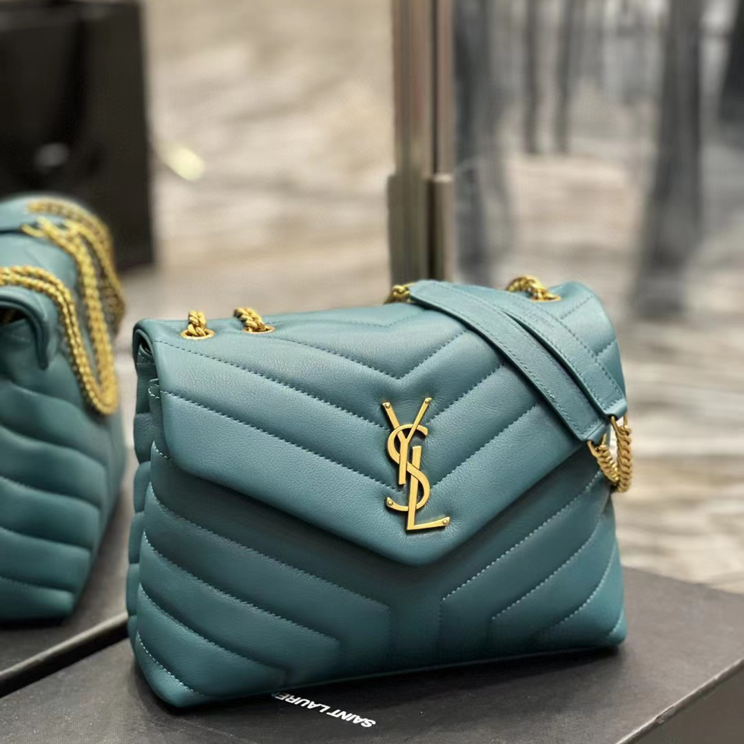 Saint Laurent Loulou Small Chain Bag In Matelasse ''Y'' Leather(23-17-9cm) - PerfectKickZ