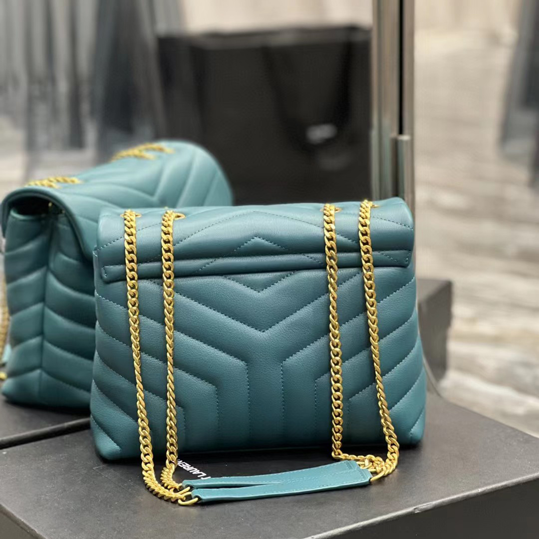 Saint Laurent Loulou Small Chain Bag In Matelasse ''Y'' Leather(23-17-9cm) - PerfectKickZ