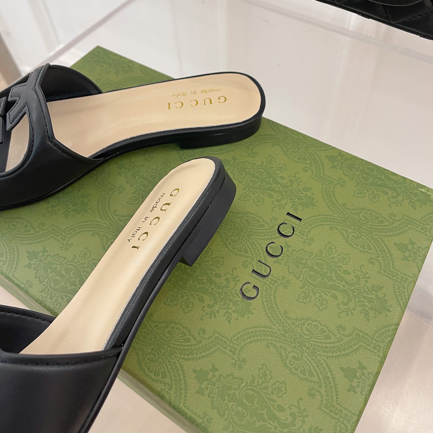 Gucci Women's Interlocking G Cut-Out Slide Sandal - PerfectKickZ