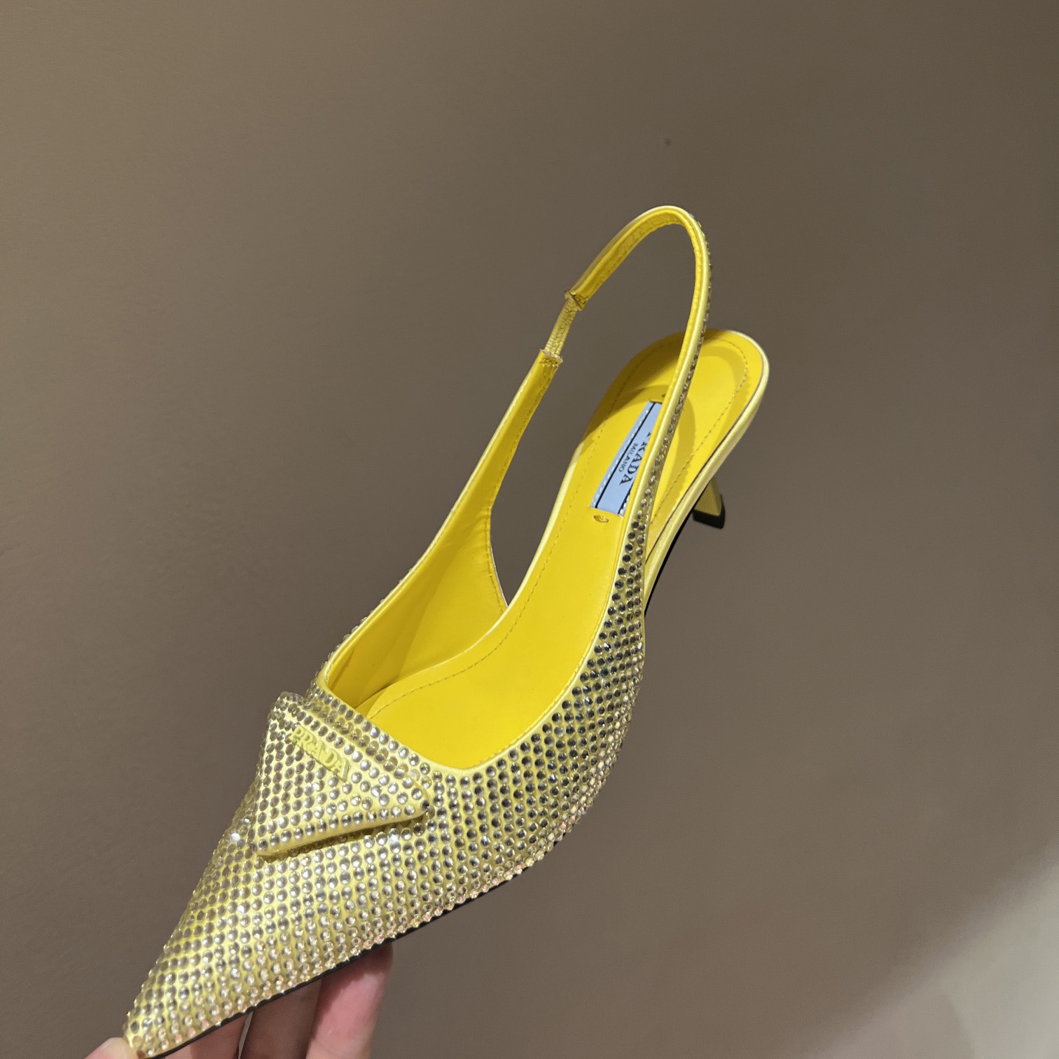 Prada Satin Sling-Back Pumps With Crystals(5.5cm) - PerfectKickZ