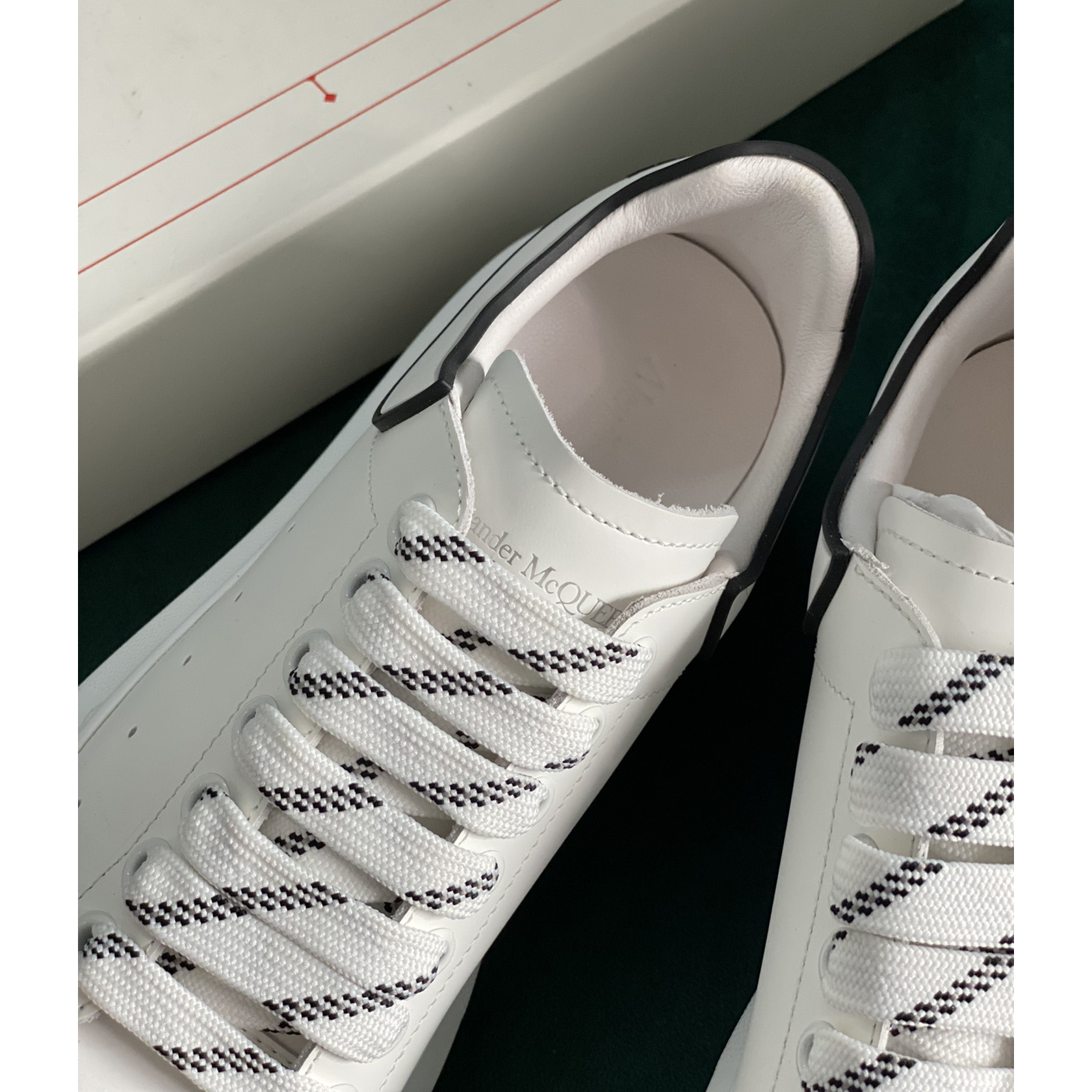 Alexander Mqueen Oversized Sneaker In White/Black - PerfectKickZ