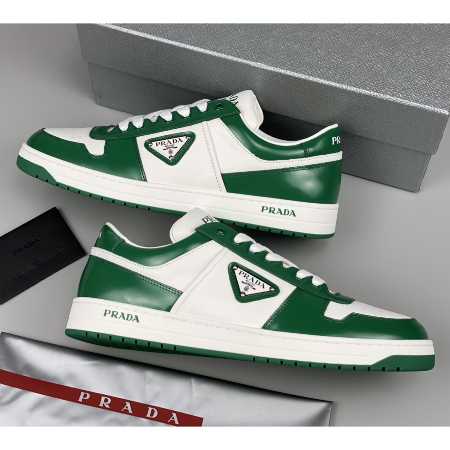Prada Downtown Leather Sneakers - PerfectKickZ
