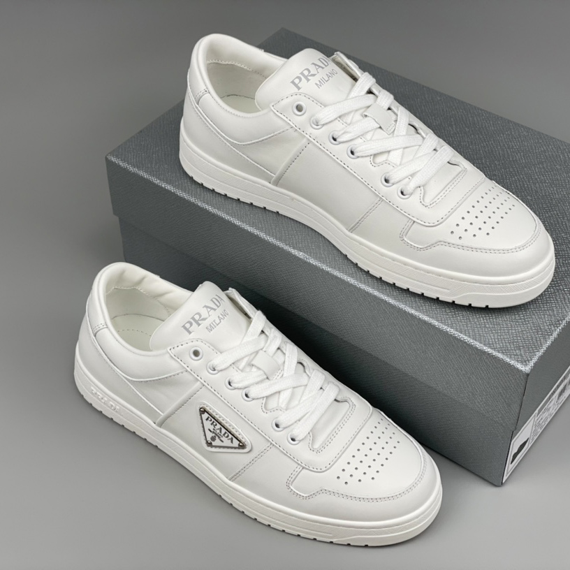Prada Downtown Leather Sneakers - PerfectKickZ