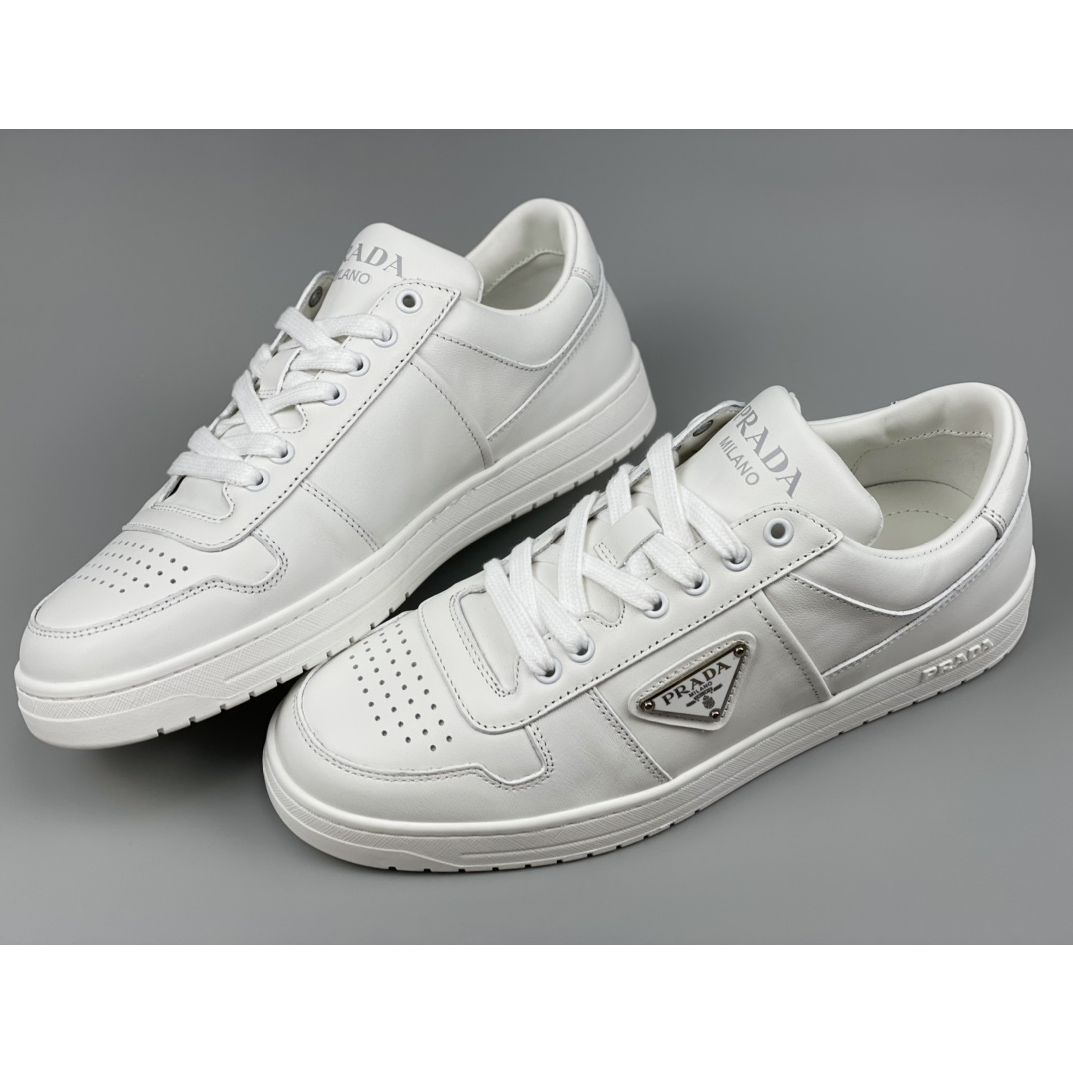 Prada Downtown Leather Sneakers - PerfectKickZ