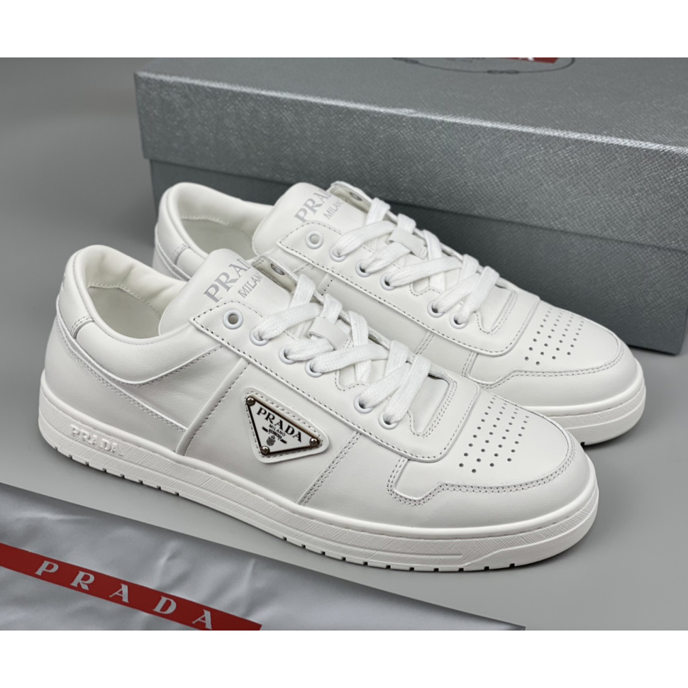 Prada Downtown Leather Sneakers - PerfectKickZ