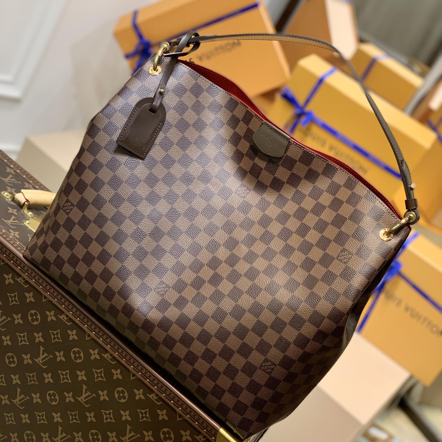 Louis Vuitton Graceful MM Hobo(41-35-14CM) - PerfectKickZ
