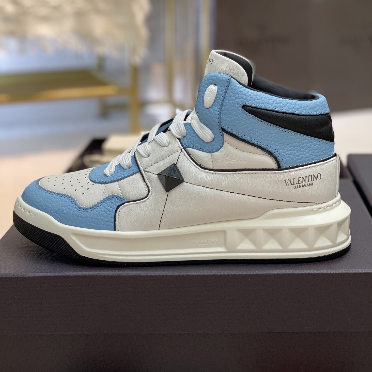 Valenti  One Stud Mid-Top Nappa Sneaker - PerfectKickZ