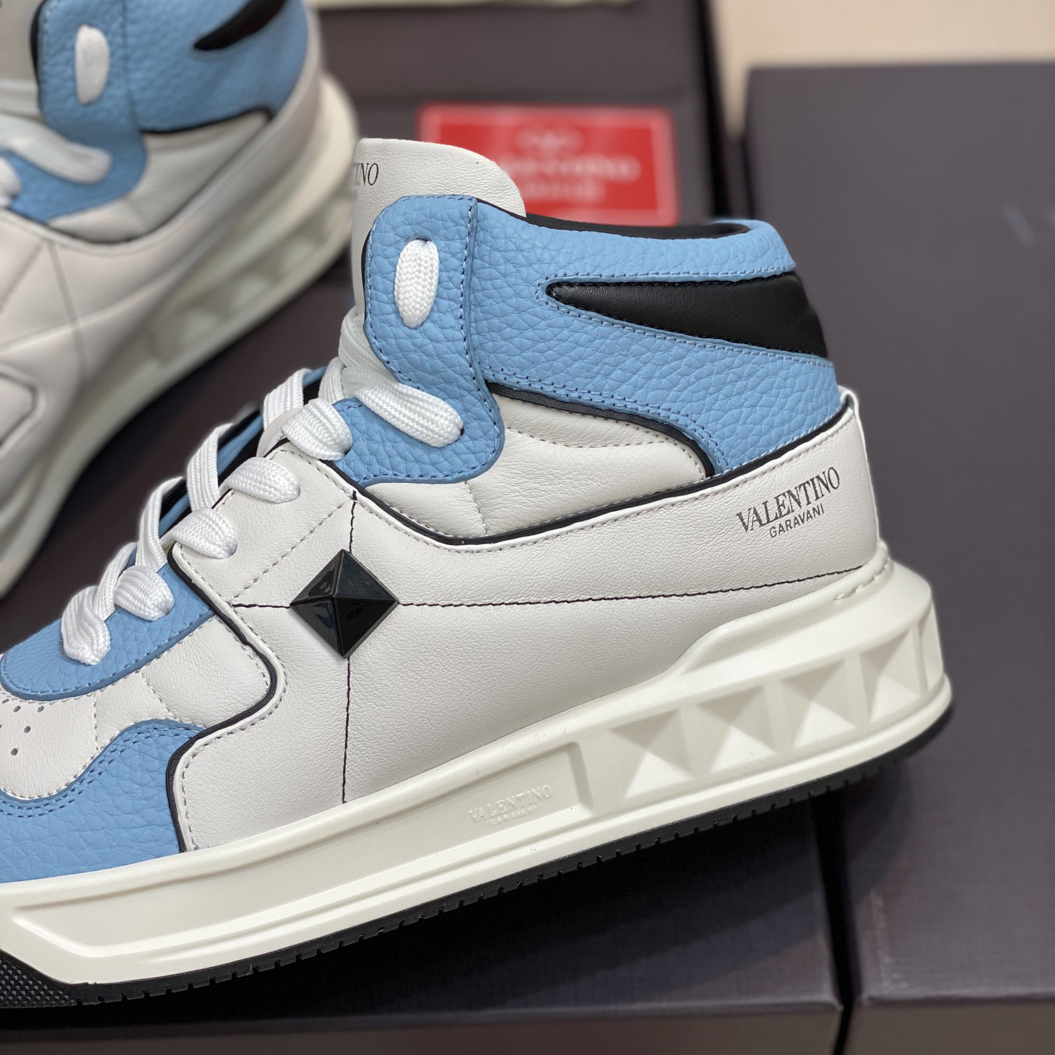 Valenti  One Stud Mid-Top Nappa Sneaker - PerfectKickZ