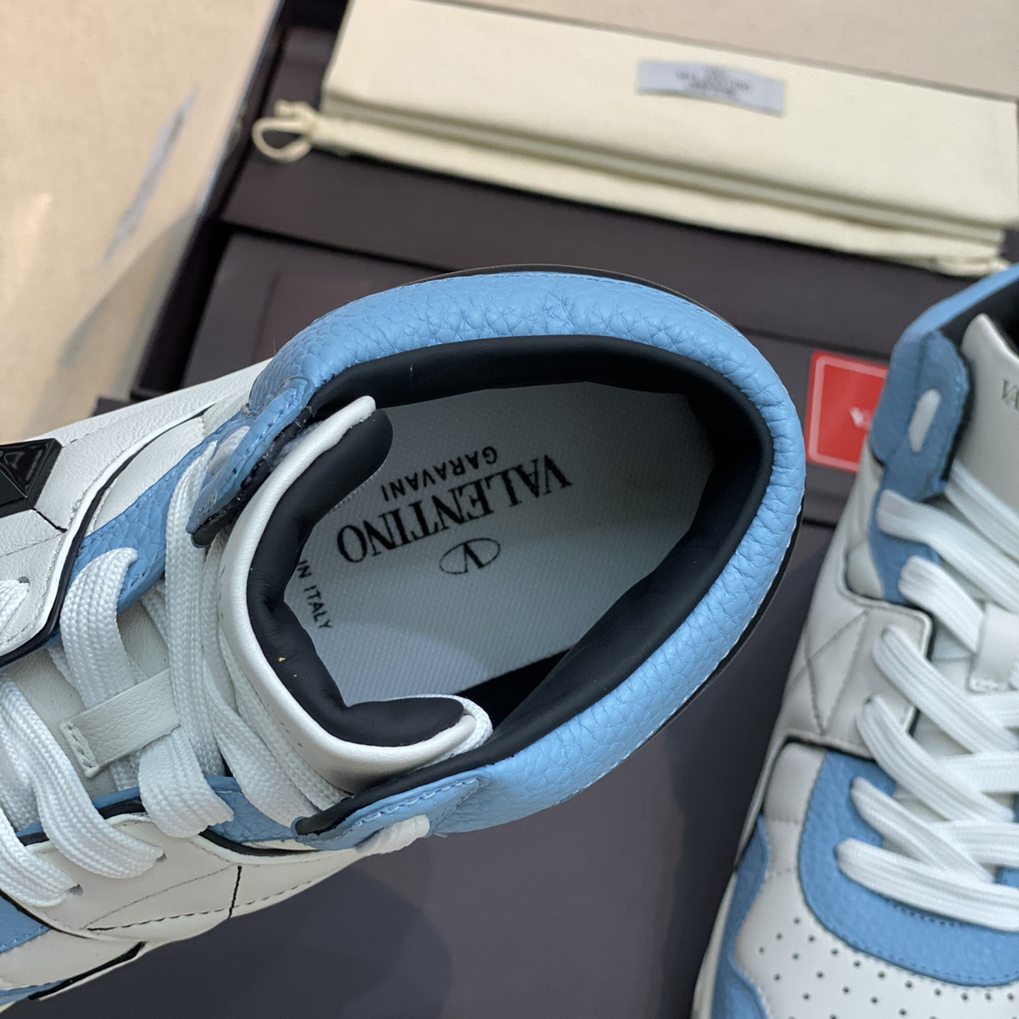Valenti  One Stud Mid-Top Nappa Sneaker - PerfectKickZ