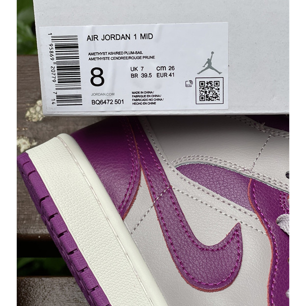 Air Jordan 1 Mid Magenta Sneaker    BQ6472-501 - PerfectKickZ