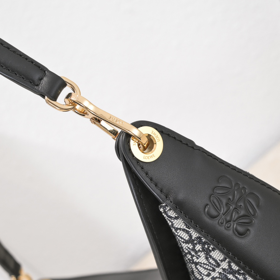 Loewe Luna Bag In Anagram Jacquard And Classic Calfskin(29.5-27-8cm) - PerfectKickZ