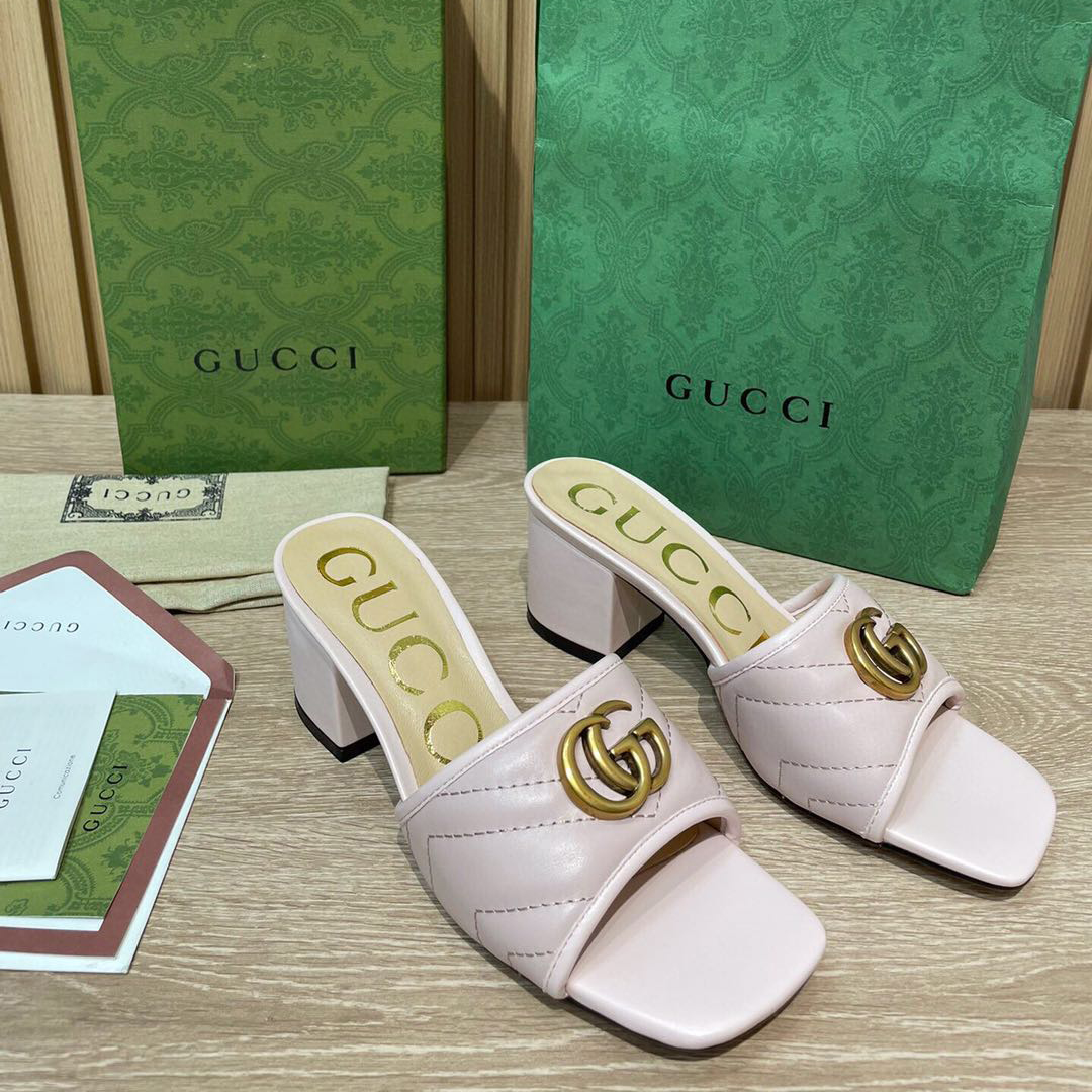Gucci Women's Double G Slide Sandal  - PerfectKickZ