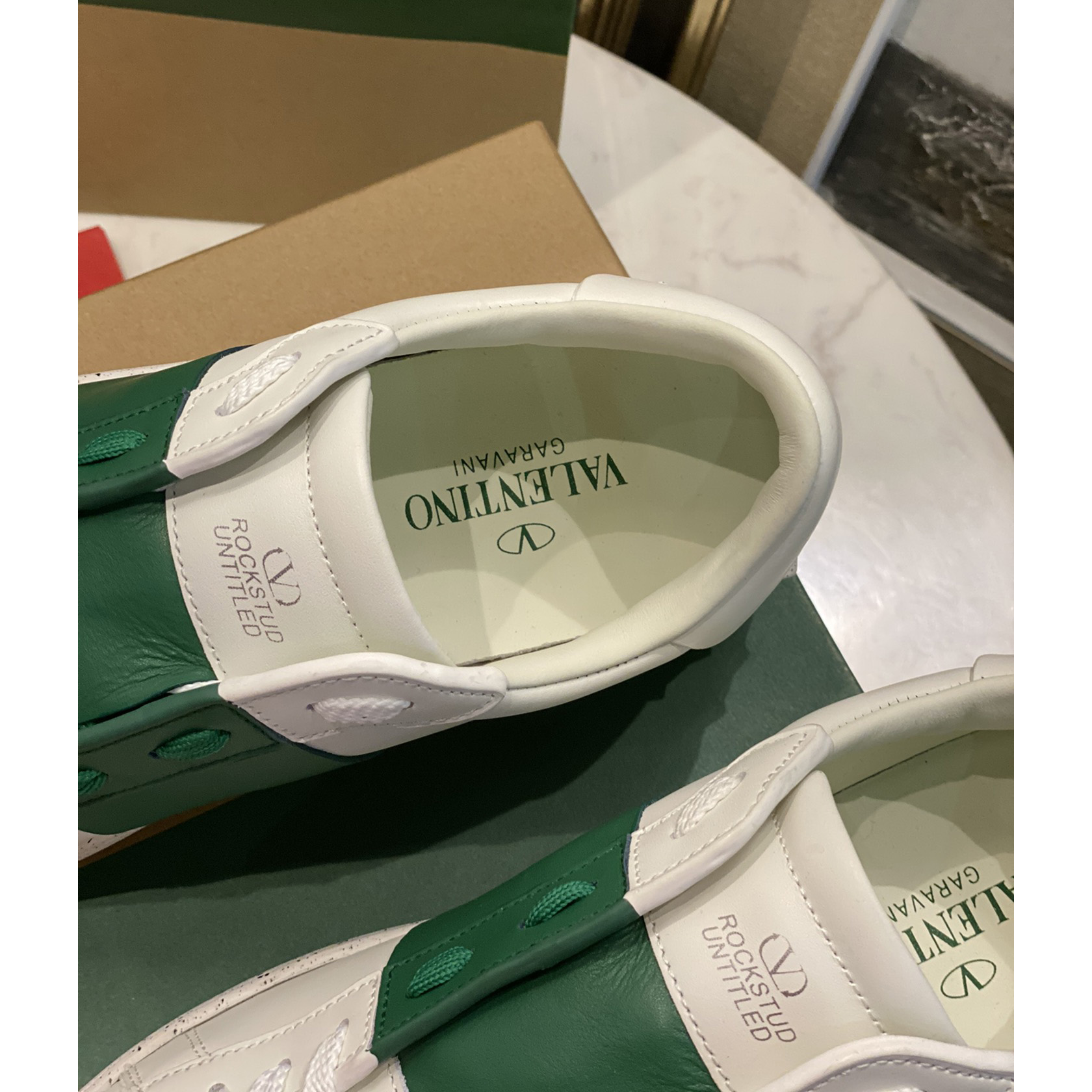 Valenti Open For A Change Sneaker In Bio-Based Material In White/Green - 