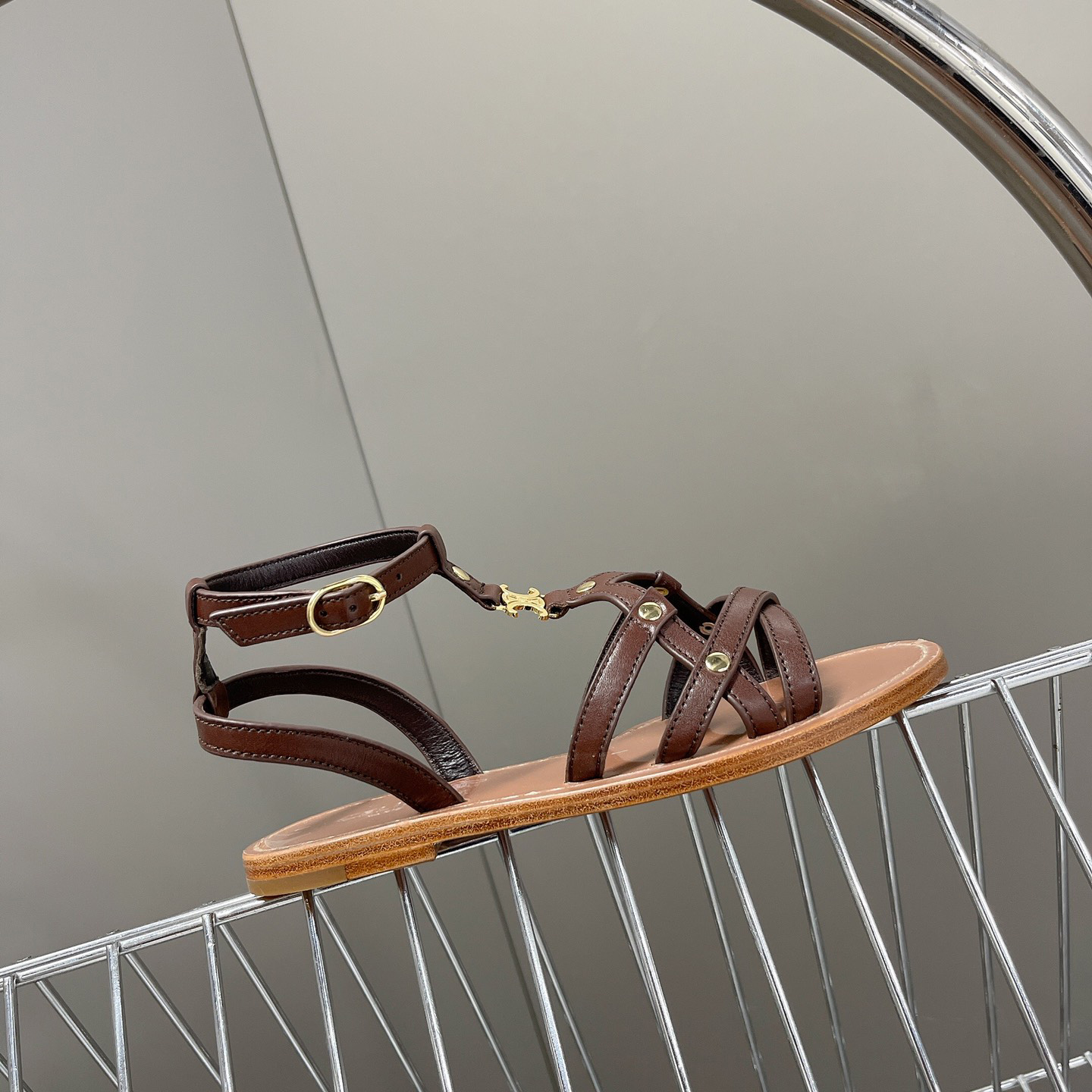 Celine Taillat Triomphe Sandal In Light Brown - PerfectKickZ