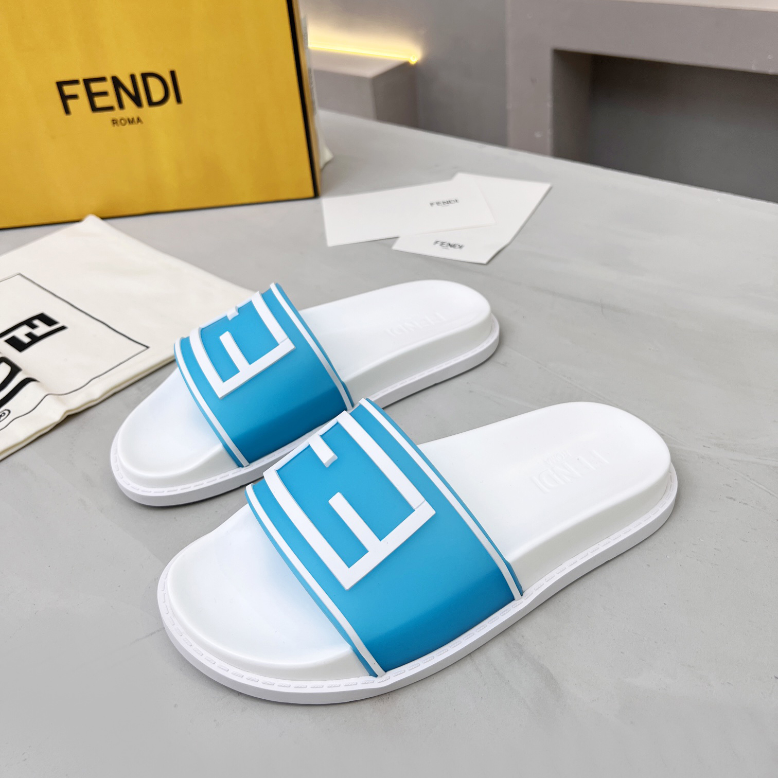Fendi Baguette Slides - 