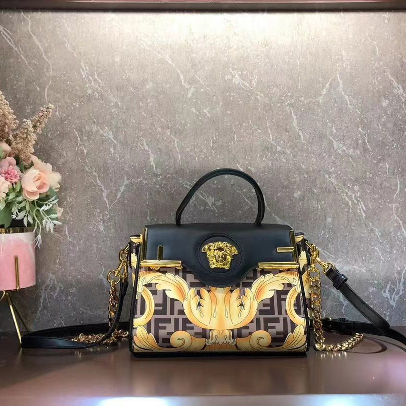 Versace Fendace La Medusa Medium Handbag(25-22-15cm) - PerfectKickZ