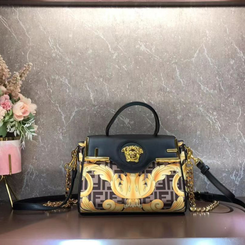 Versace Fendace La Medusa Medium Handbag(25-22-15cm) - PerfectKickZ