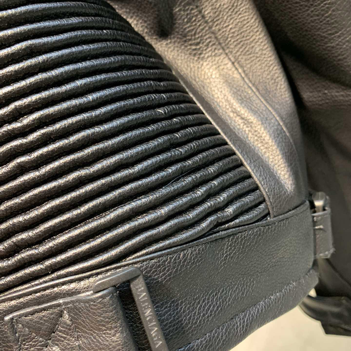 Balenciaga Upcycled Biker Jacket In Black Calfskin - PerfectKickZ