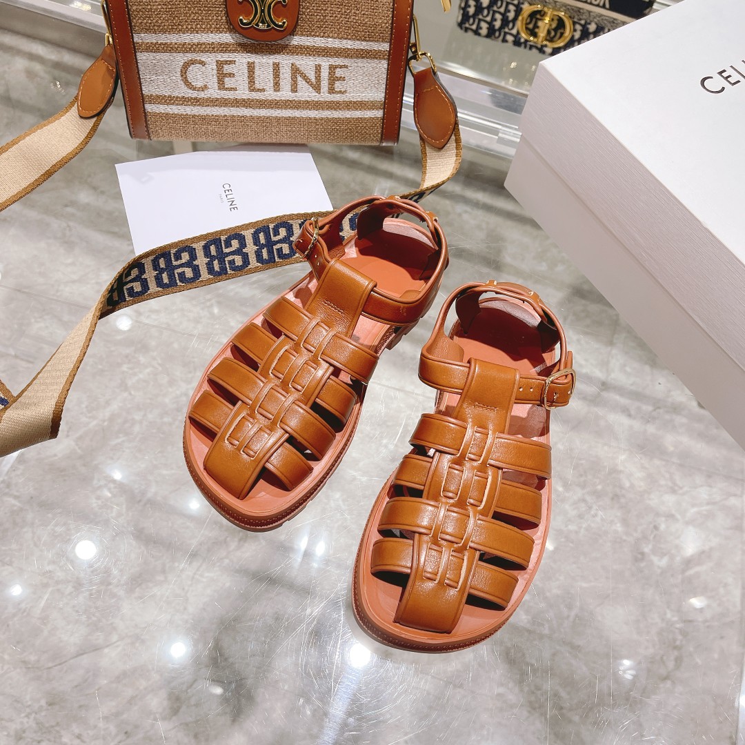 Celine Clea Chunky Sandal  In Calfskin - PerfectKickZ