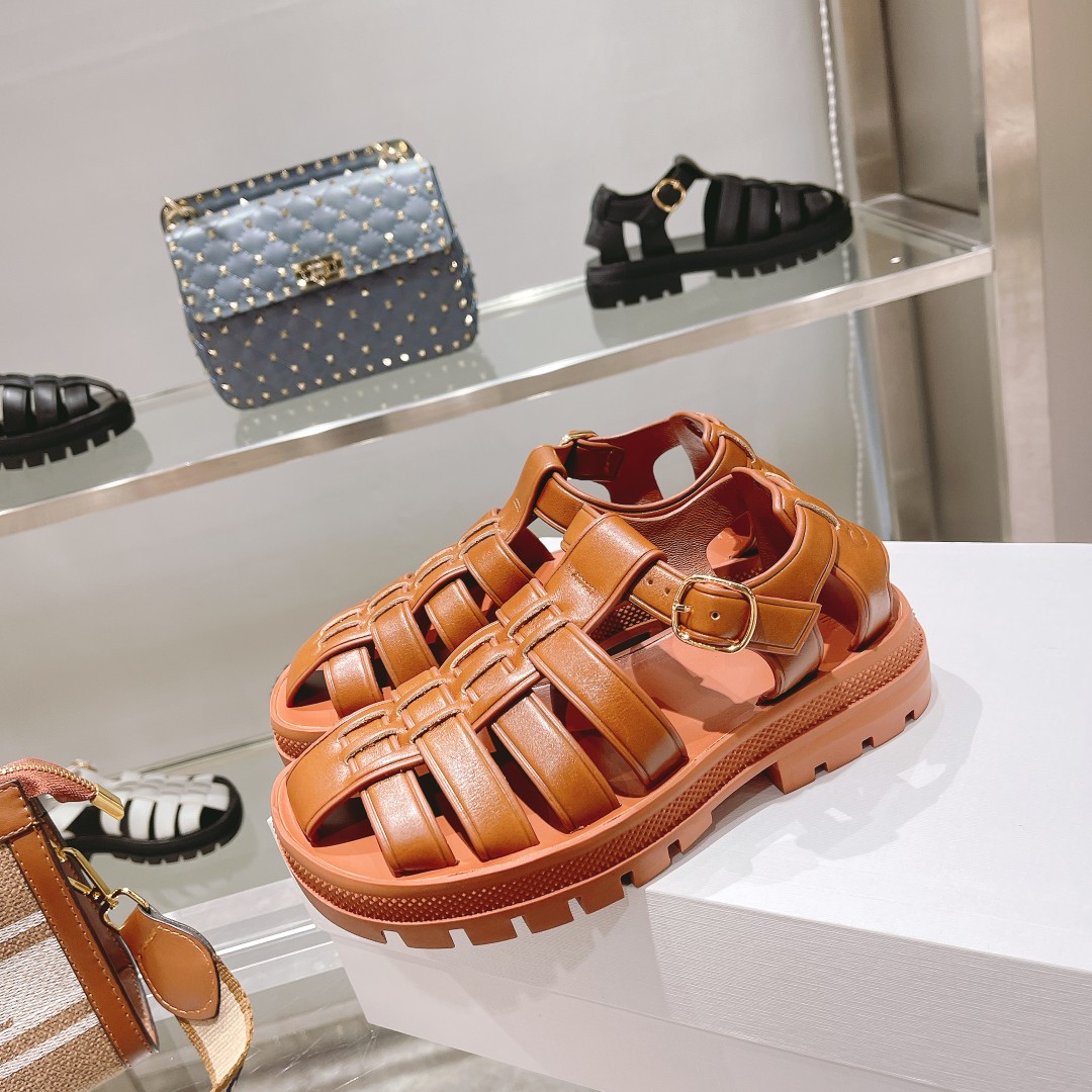 Celine Clea Chunky Sandal  In Calfskin - PerfectKickZ